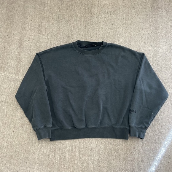 ESSENTIALS fear of god sweatshirt mens XS Black streetwear - Picture 2 of 10